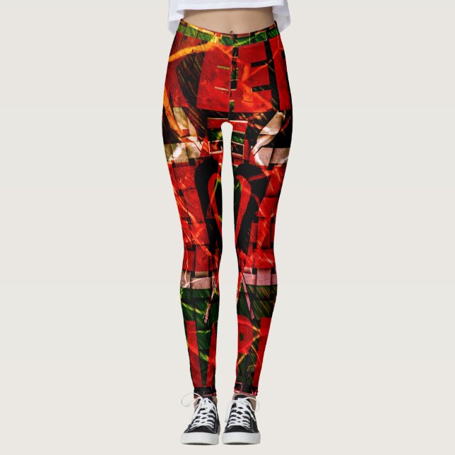 Erstellen Sie Ihre eigene Hose Feuer schön phantas Leggings (Vorderseite)
