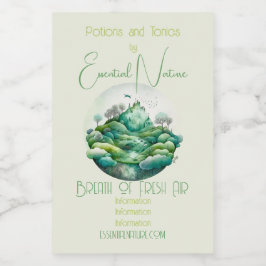 Erstellen Sie Ihre eigene hügelige Grünlandschaft Lebensmitteletikett