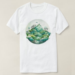Erstellen Sie Ihre eigene hügelige Grünlandschaft T-Shirt