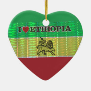 Erstellen Sie Ihre eigene I-Liebe Schöne Äthiopien Keramik Ornament