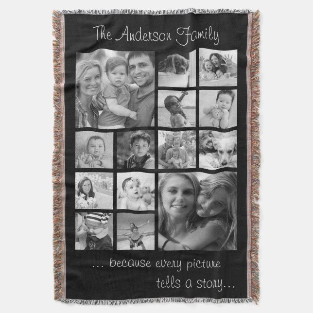 Erstellen Sie Ihre eigene individuelle FotoCollage Decke (Vorderseite Vertikal)