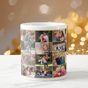 Erstellen Sie Ihre eigene individuelle Fotocollage Jumbo-Tasse