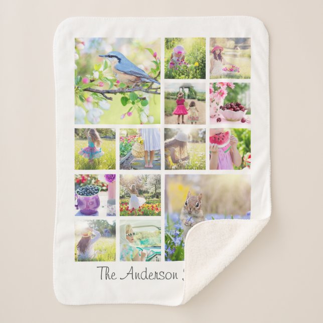 Erstellen Sie Ihre eigene individuelle FotoCollage Sherpadecke (Vorderseite)