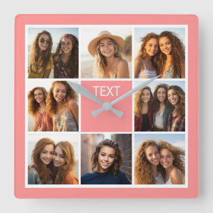 Erstellen Sie Ihre eigene Instagram-Collage mit in Quadratische Wanduhr