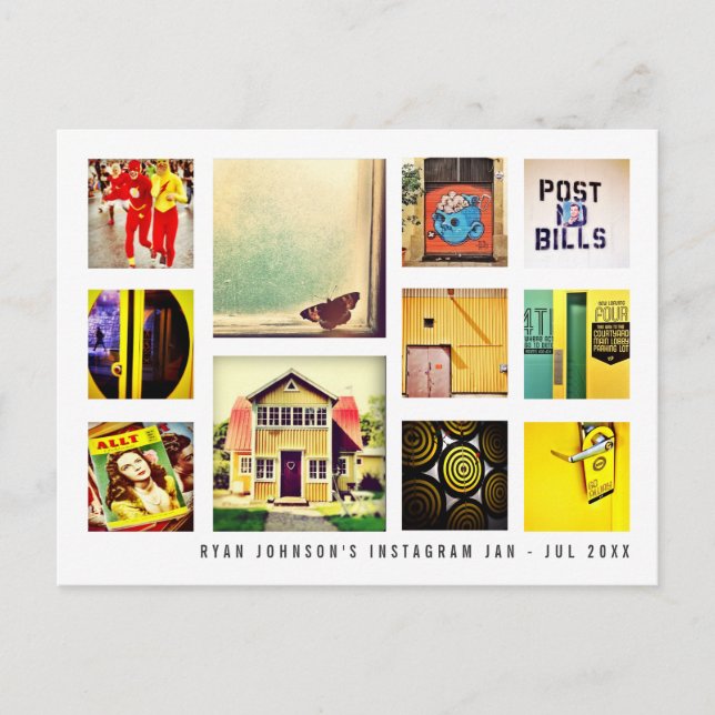 Erstellen Sie Ihre eigene Instagram Square FotoCol Postkarte (Vorderseite)