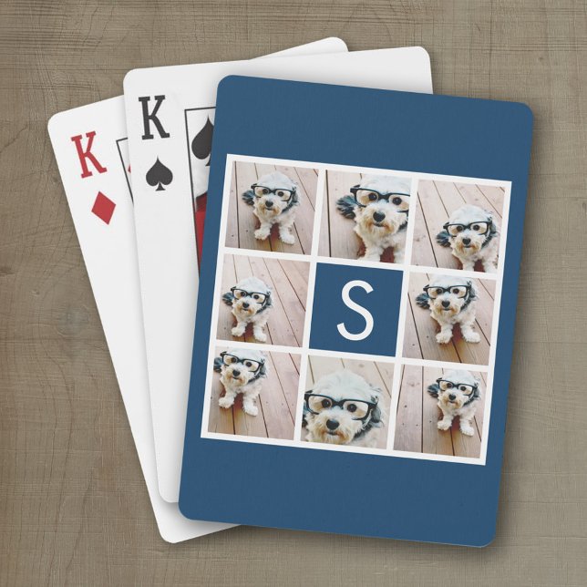 Erstellen Sie Ihre eigene Instagramm-Collage benut Spielkarten (Personalized playing cards with photos and an area for text such as a name or monogram)