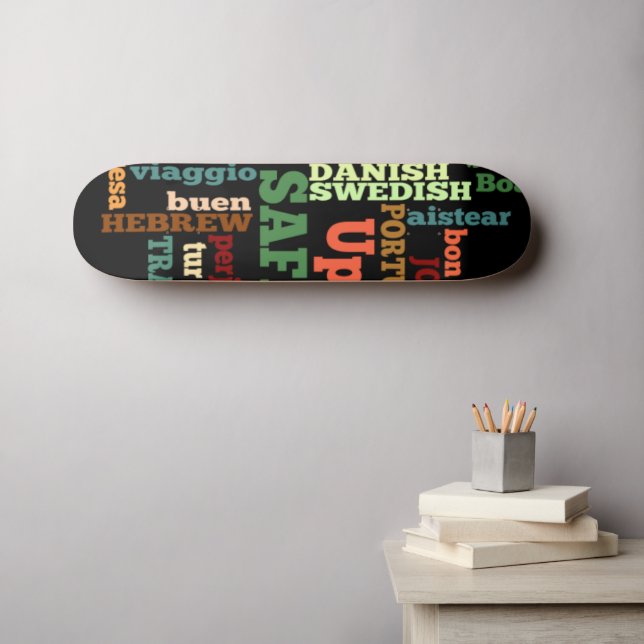 Erstellen Sie Ihre eigene internationale Best Wish Skateboard (Wandkunst (Horz))