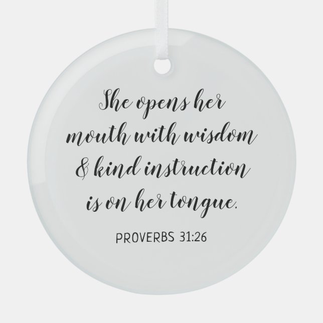 Erstellen Sie Ihre eigene kalligraphische Bibel Ve Ornament Aus Glas (Vorderseite)