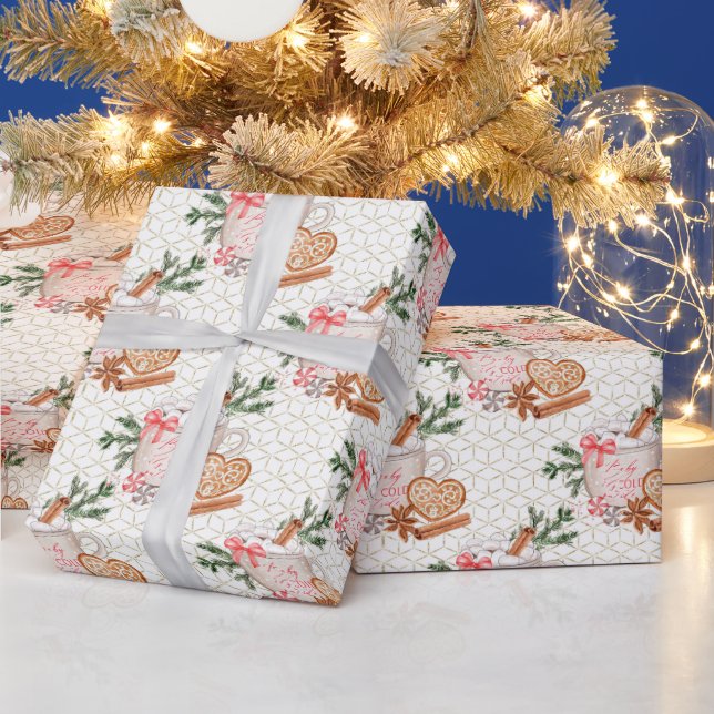 Erstellen Sie Ihre eigene Kalt-Outdoor-Kakao-Creme Geschenkpapier (Feiertage)