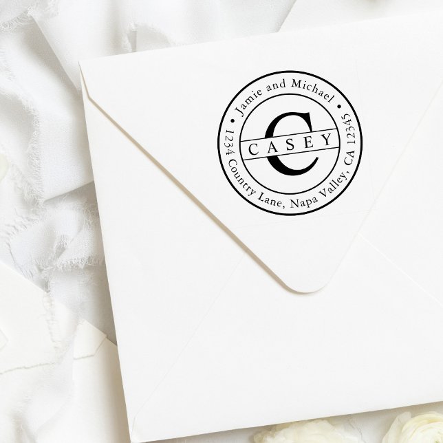 Erstellen Sie Ihre eigene klassische Monogramm-Rüc Gummistempel (Von Creator hochgeladen)