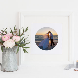 Erstellen Sie Ihre eigene kreisförmige Hochzeit 8" Fotodruck