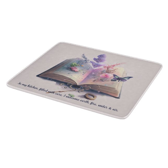 Erstellen Sie Ihre eigene Küche Hexenzauberbuch Schneidebrett (Ecke)