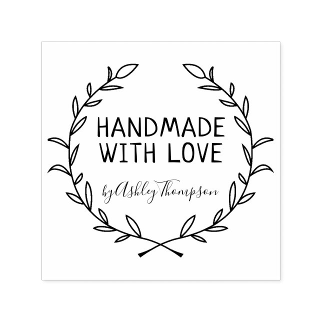 Erstellen Sie Ihre eigene Laurel Wreath Grüne Permastempel (Design)