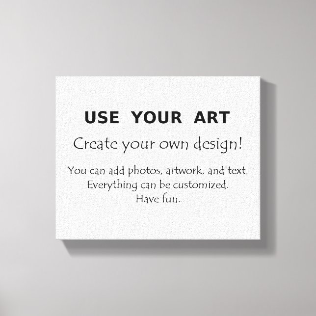 Erstellen Sie Ihre eigene Leinwand-Wandkunst Leinwanddruck (Vorderseite)