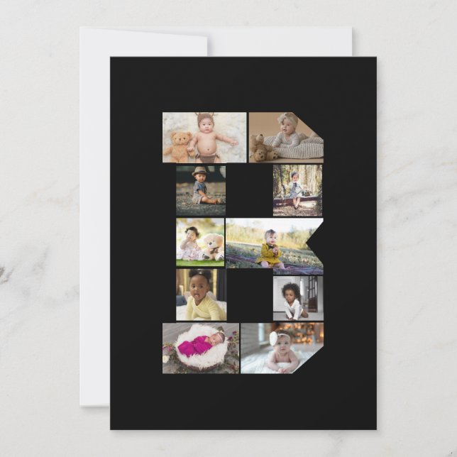 Erstellen Sie Ihre eigene Letter-B-FotoCollage Ankündigung (Vorderseite)