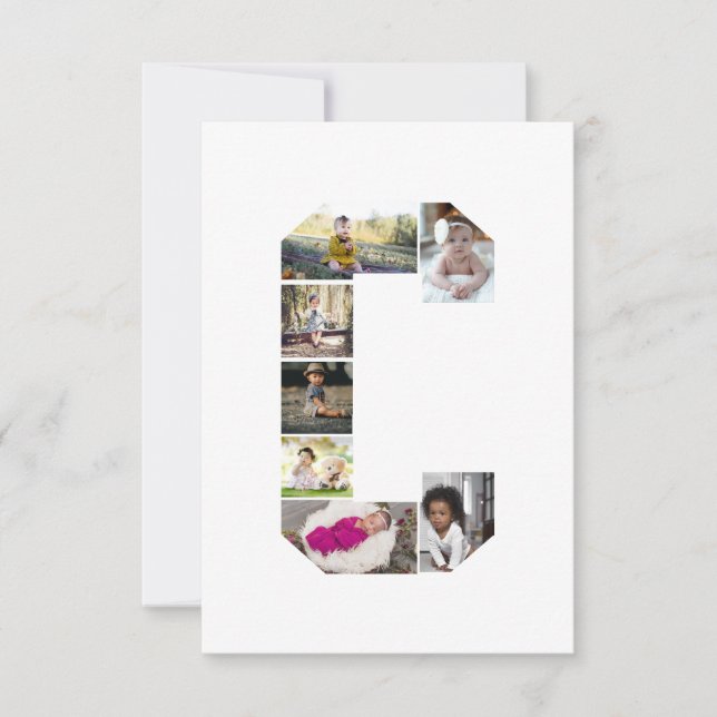 Erstellen Sie Ihre eigene Letter-C-FotoCollage Karte (Vorderseite)