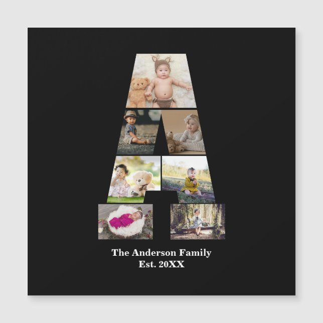 Erstellen Sie Ihre eigene Letter-Collage Magnetkarte (Vorderseite)