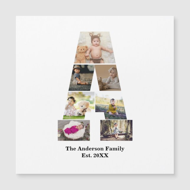 Erstellen Sie Ihre eigene Letter-Collage Magnetkarte (Vorderseite)