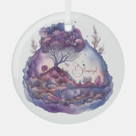 Erstellen Sie Ihre eigene Lila Fantasielandschaft Ornament Aus Glas