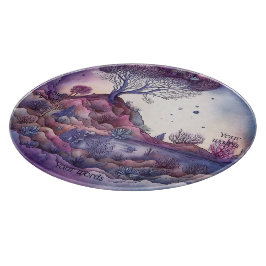 Erstellen Sie Ihre eigene Lila Fantasielandschaft Schneidebrett