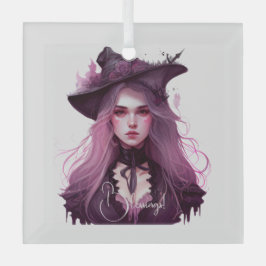 Erstellen Sie Ihre eigene Lila Hexe Ornament Aus Glas