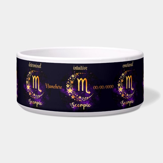 Erstellen Sie Ihre eigene Lila Himmelskorpio Zodia Napf (Vorderseite)