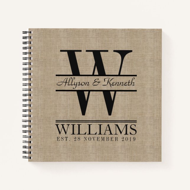 Erstellen Sie Ihre eigene Logo-Monogramm für das B Notizbuch (Vorderseite)