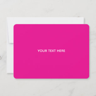Erstellen Sie Ihre eigene Magenta-Einladungspostka Einladung