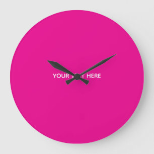 Erstellen Sie Ihre eigene Magenta-Einladungspostka Große Wanduhr