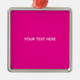 Erstellen Sie Ihre eigene Magenta-Einladungspostka Ornament Aus Metall