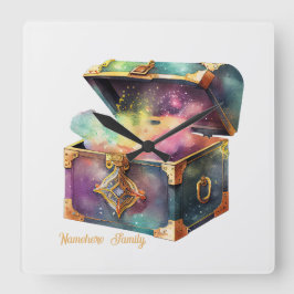 Erstellen Sie Ihre eigene magische Box für Momente Quadratische Wanduhr