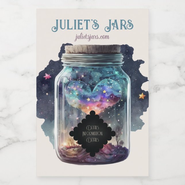 Erstellen Sie Ihre eigene magische Herz-Liebe Weinetikett (Einzelnes Label)