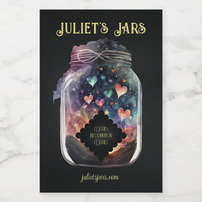 Erstellen Sie Ihre eigene magische Liebe des Herze Weinetikett (Einzelnes Label)