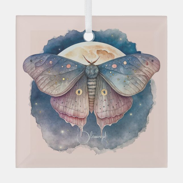 Erstellen Sie Ihre eigene magische Mondmotte Ornament Aus Glas (Vorderseite)