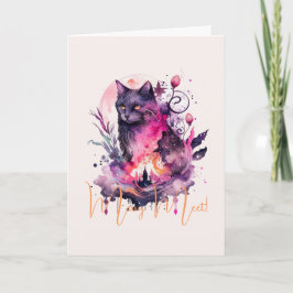 Erstellen Sie Ihre eigene magische schwarze Katze Karte