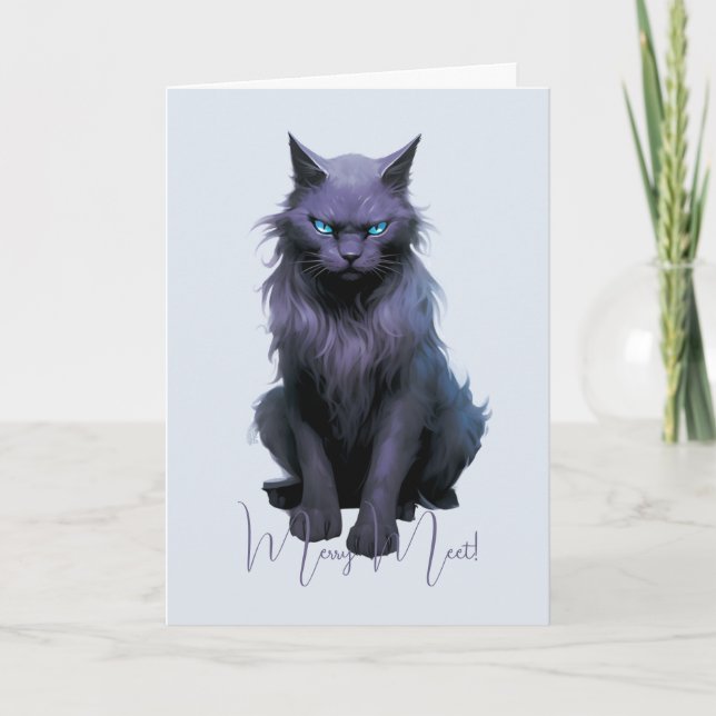 Erstellen Sie Ihre eigene magische schwarze Katze Karte (Vorderseite)