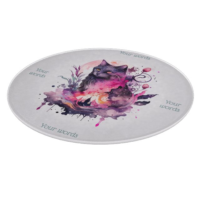 Erstellen Sie Ihre eigene magische schwarze Katze Schneidebrett (Ecke)