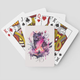 Erstellen Sie Ihre eigene magische schwarze Katze Spielkarten