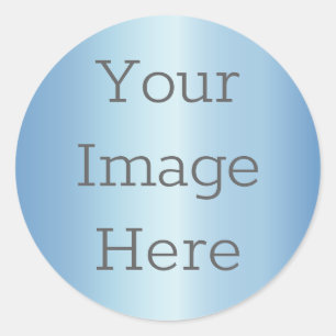 Erstellen Sie Ihre eigene metallische Frost Eis Bl Runder Aufkleber