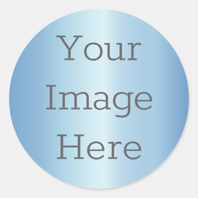 Erstellen Sie Ihre eigene metallische Frost Eis Bl Runder Aufkleber (Vorderseite)