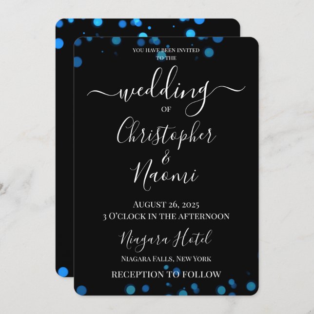 Erstellen Sie Ihre eigene Minimalistische Bokeh Ed Einladung (Vorne/Hinten)