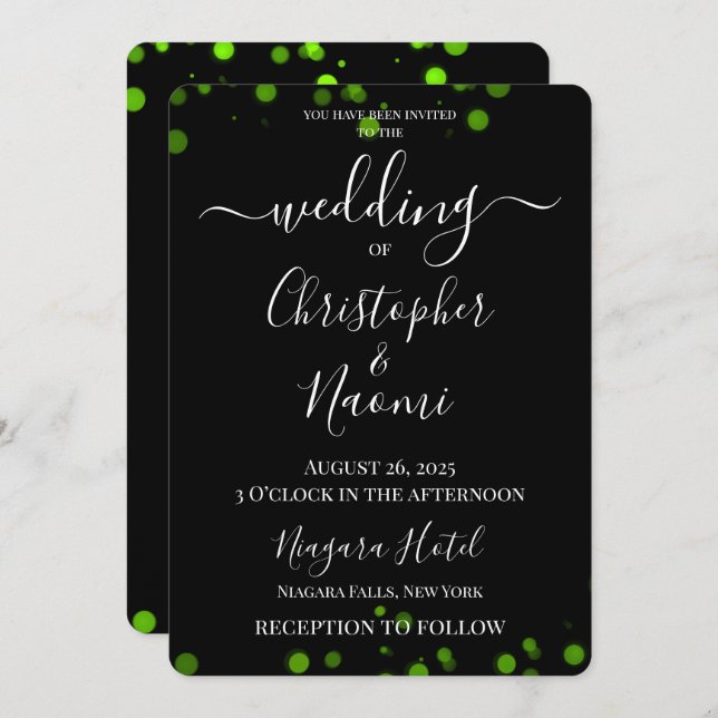 Erstellen Sie Ihre eigene Minimalistische Bokeh Ed Einladung (Vorne/Hinten)