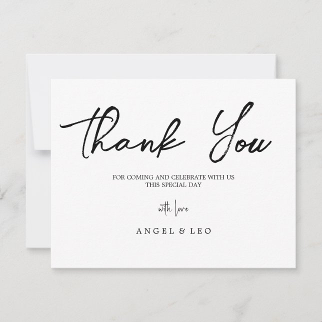 Erstellen Sie Ihre eigene minimalistische Danksagk Save The Date (Vorderseite)