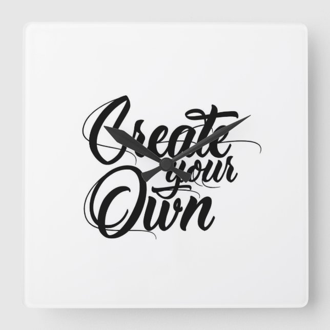 Erstellen Sie Ihre eigene minimalistische Wall-Uhr Quadratische Wanduhr (Vorderseite)