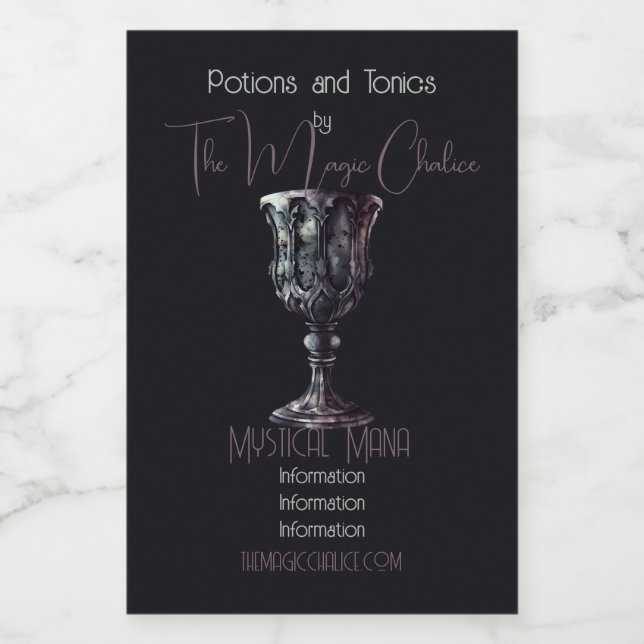 Erstellen Sie Ihre eigene mittelalterliche gotisch Lebensmitteletikett (Einzelnes Label)