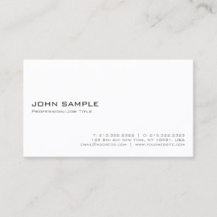 Erstellen Sie Ihre eigene moderne, elegante, weiße Visitenkarte