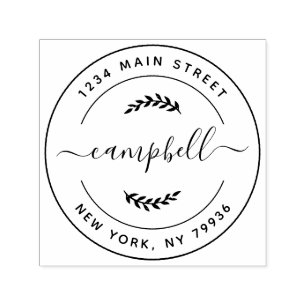 Erstellen Sie Ihre eigene moderne Familienname-Rüc Permastempel