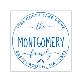 Erstellen Sie Ihre eigene moderne Familienname-Rüc Permastempel