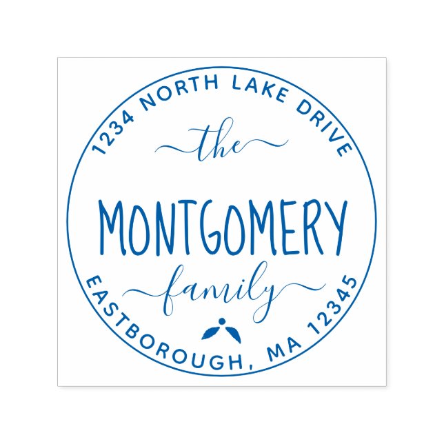 Erstellen Sie Ihre eigene moderne Familienname-Rüc Permastempel (Design)