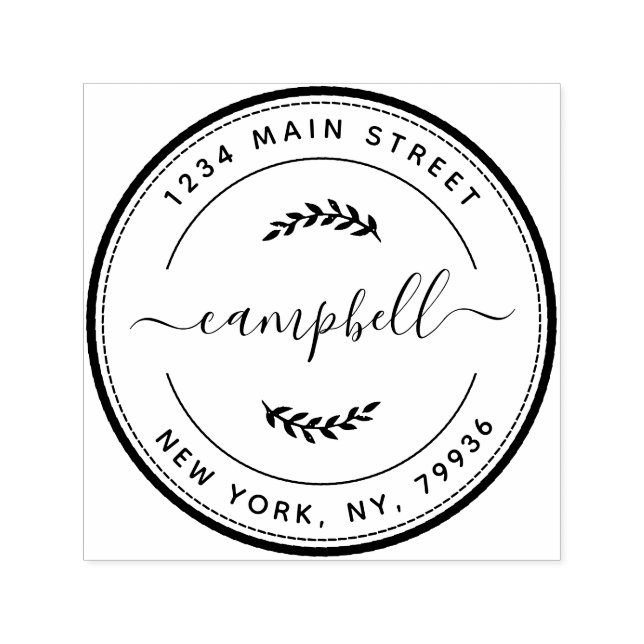 Erstellen Sie Ihre eigene moderne Familienname-Rüc Permastempel (Design)